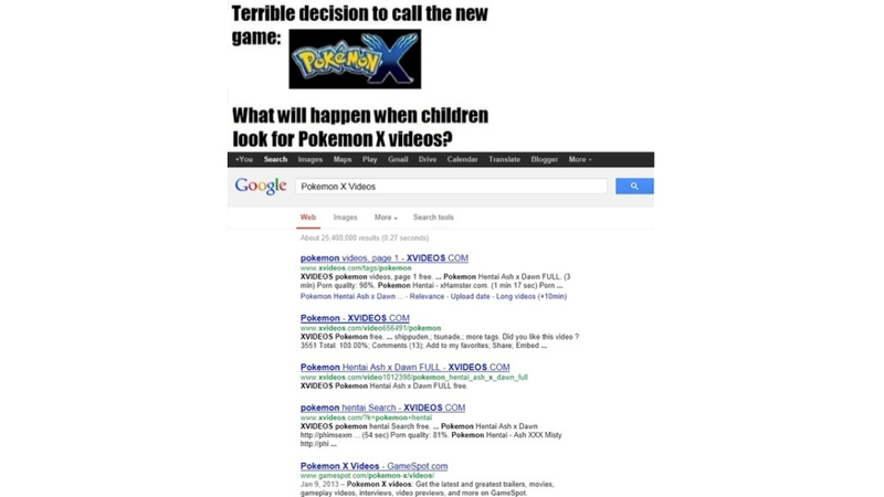 Illustration for article titled Finding Porn While Searching for Pokémon X? Maybe You're Doing It Wrong.